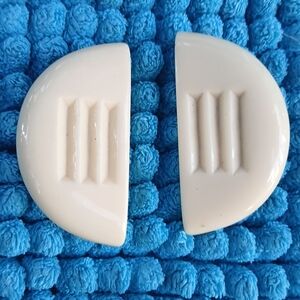 Ivory lucite earrings